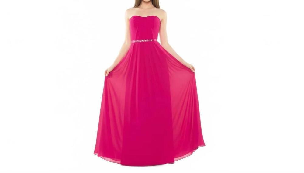NEW LAST DRESS radiant elegance strapless a-line gown in fuchsia